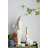 18” Rustic White Rabbit Figurine, Farmhouse Magnesia Bunny Statue for Mantel, Shelf, Tabletop, or Seasonal Centerpiece 