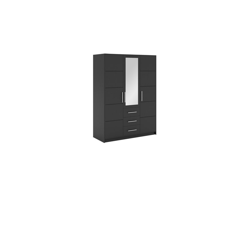 Biser Manufactured Wood Wardrobe, Grey
