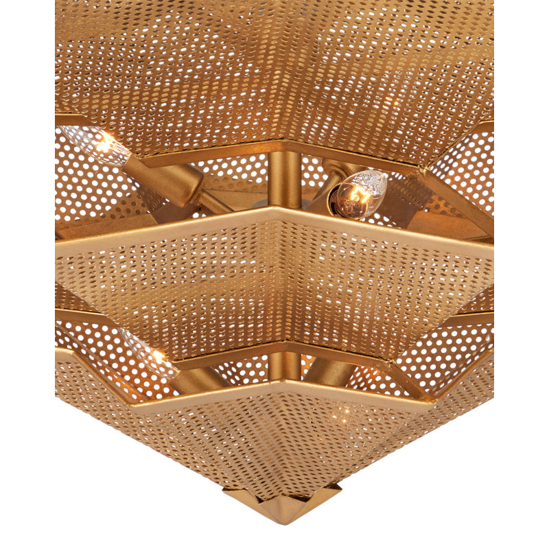 Lustre géométrique unique à 9 lumières Hanway