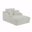 Chaise longue en velours côtelé de 47,24 po avec porte-gobelets et poches de rangement
