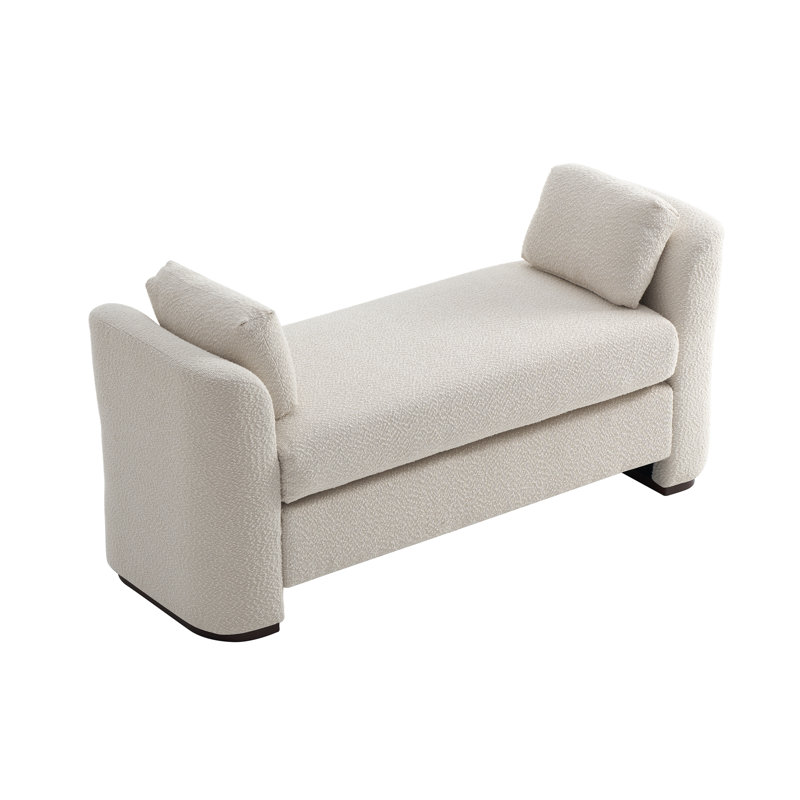 Banc rembourré Alouette, Beige