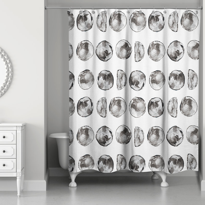 No Pattern And Not Solid Color Shower Curtain with Hooks Included