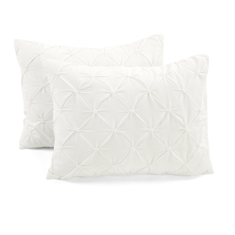 White King Cotton Pintuck 3-Piece Comforter Set