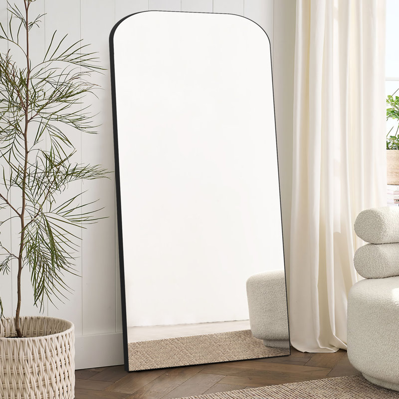 Ilkley Metal Mirror, Black, 65" x 22"