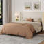 Structure de lit double avec tête de lit à oreilles, structure de lit tapissier en velours avec support de lattes en bois robuste, aucun sommier requis, assemblage facile, blanc-123660480-123660482