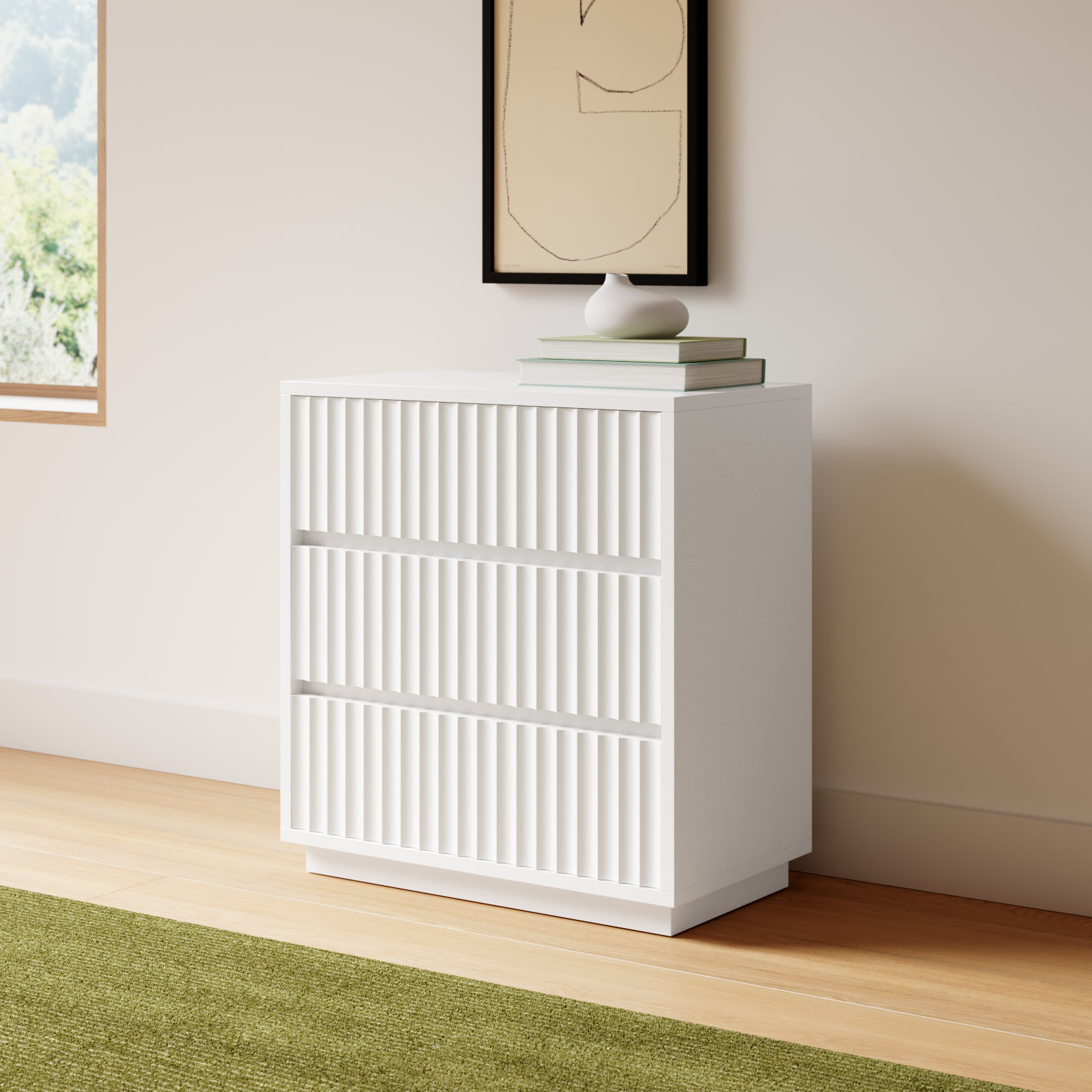 Paloma 32 " Mahogany Dresser, White