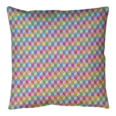 Lined Rainbow Cube Floor Pillow
