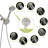 Shower With 4.7" Rainfall Showerhead & 8 Hand Dual Head Rain And Handheld-115806977