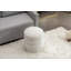 Repose-pieds rond en velours doux