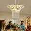 Lustre cascade en cristal 8 lumières de 23,6 po de large (ampoule non incluse)