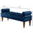 Upholstered Armchair - Velvet In Navy For Bedroom Entryway Bench Solid Wood Construction And Hallway Seat-1700894200