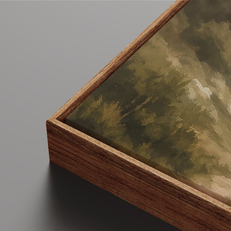 Framed Canvas Wall Art, Vintage Abstract Wall Canvas Prints, 24" H x 16" W, Natural