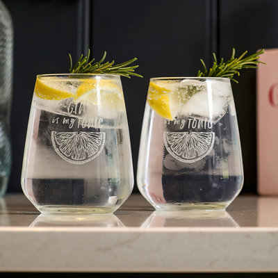 340ml Stemless Wine Glass Set