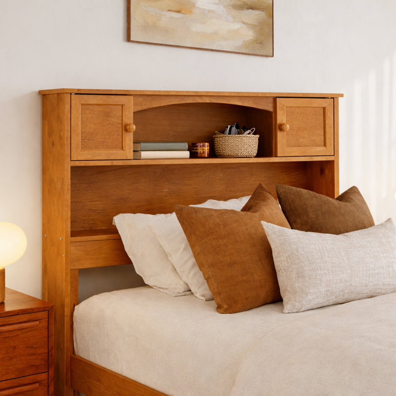 Lit plateforme Denver, Très grand simple, Caramel clair