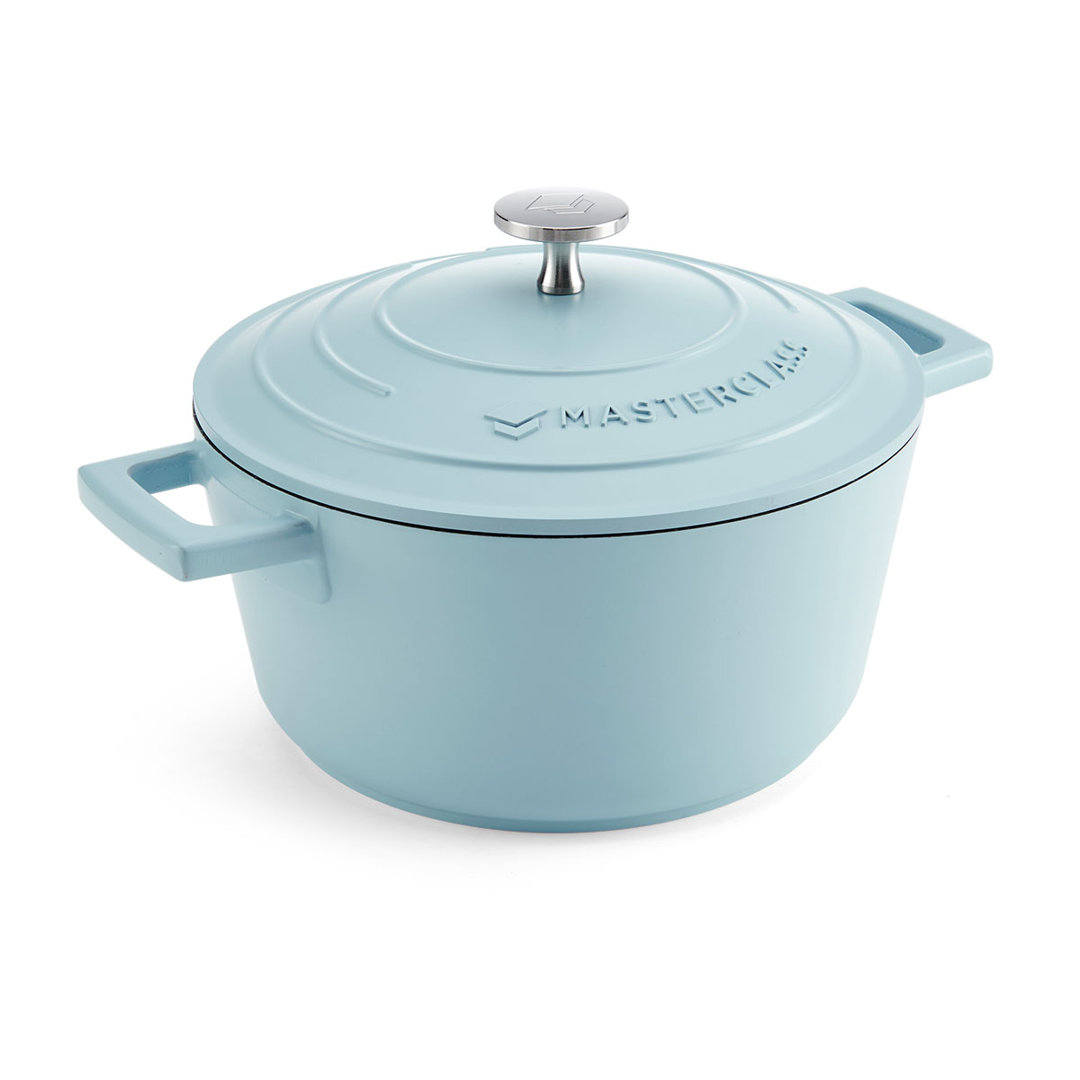 Masterclass Cast Aluminium Casserole Dish With Lid - Blue - 2.5L - Image 3