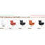 Méridienne orange moderne - Cuir véritable 22 po Bois franc séché au four Mousse 3 couches