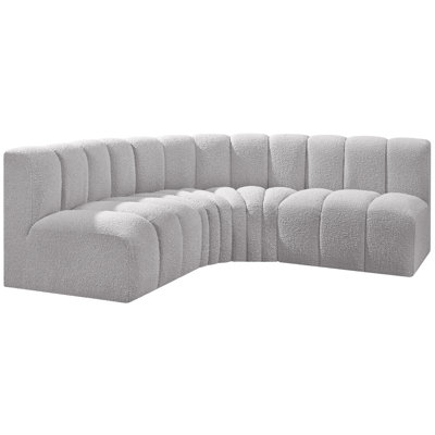 Hirah Upholstered Curved Sectional Reversible