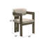 8 pièces de salle à manger en céramique et en verre, gris noyer, 1 table, 6 chaises, ensemble de pièces pour ensemble de pièce, verre