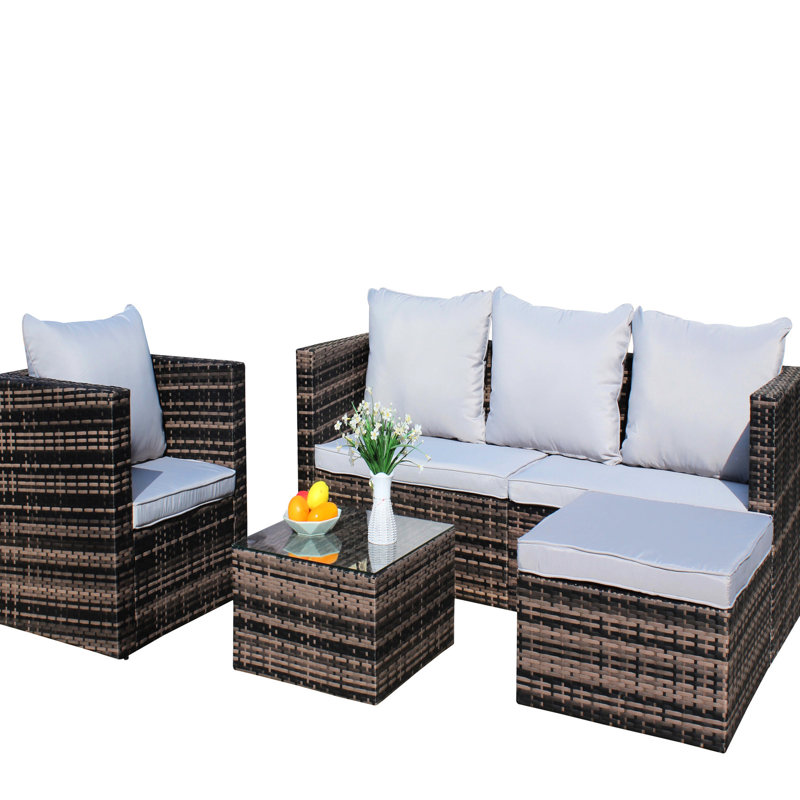 Table basse avec coussins Pe Outdoor