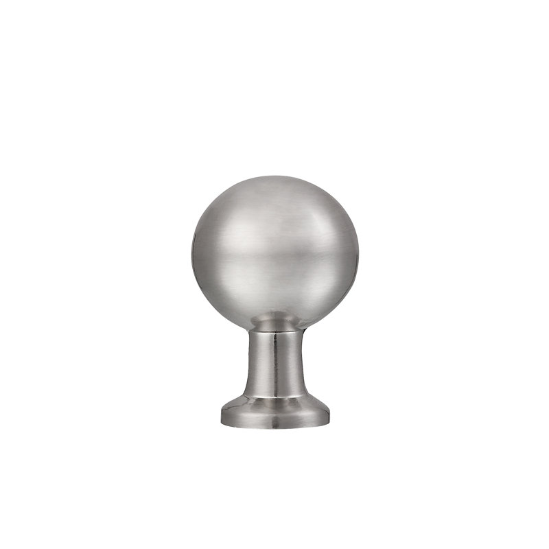 Brushed Nickel Round Cabinet Knob with Mounting Hardware