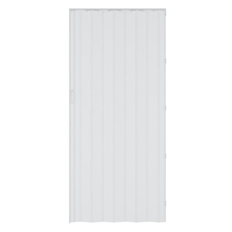 36 po x 80 po Porte accordéon en vinyle blanc Zenith