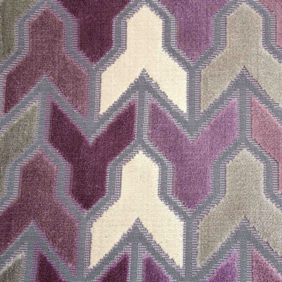 Jefferson Geometric Cut Velvet UpholsteryFabric