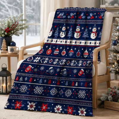 Rustic Cabin Patchwork Blanket with Pine Forest, Mountain Antlers and Plaid Blocks, Flannel Throw for Couch, Bed and Cozy Winter Lodge Evenings, 30 x 40 in