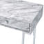 Bureau blanc de 42 pouces avec 2 tiroirs et roulettes.
