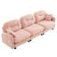 Chenille rose trois - avec une conception modulaire, un dossier plissé et une combinaison flexible pour les composants d'espaces de vie, des zones de conception ergonomique confortable-851876383