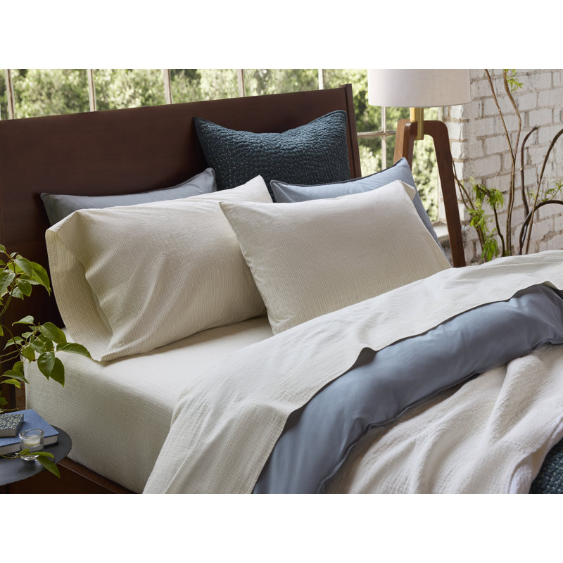 Crinkled Pillow Case, King Pillowcase, Ginger