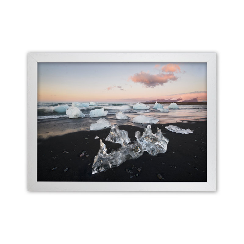 Evanescence 1 Piece Wall Art on Canvas, 25cm H x 34cm W x 3cm D, White Framed