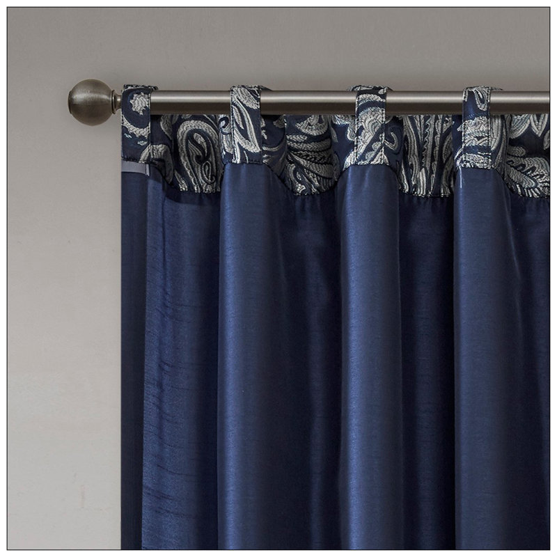 Paire de rideaux en jacquard