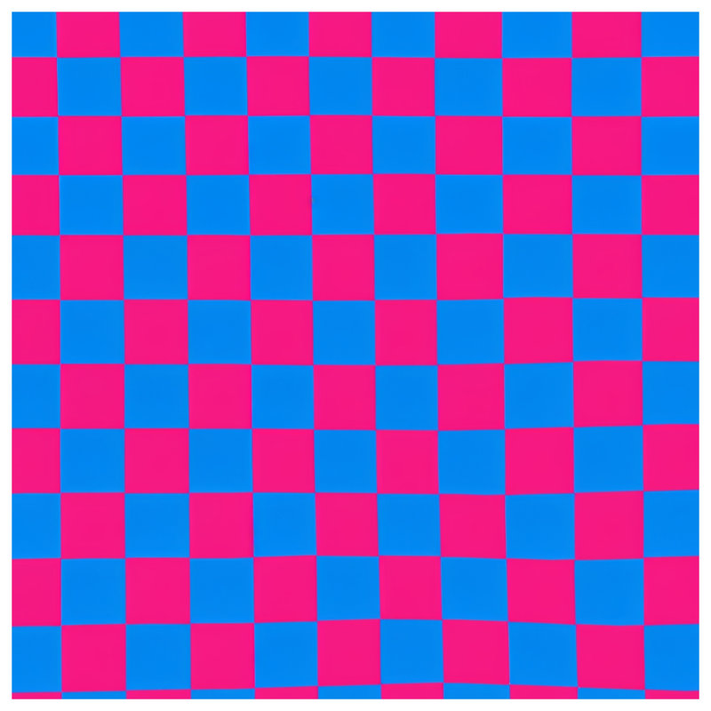 Blue Pink Checkered Comforter, King