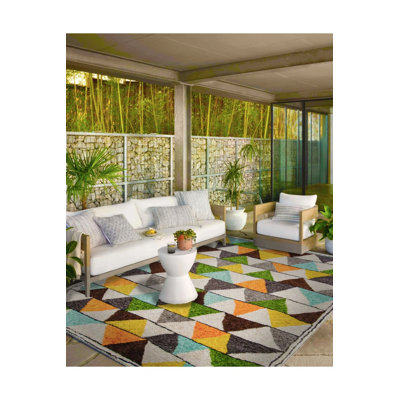 Tapis décoratif triangulaire et tapis lavable