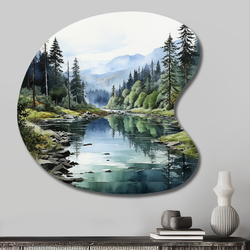 Habon - Minimalism Drop Shape Irregular Metal Wall Decor, 27" H x 27" W