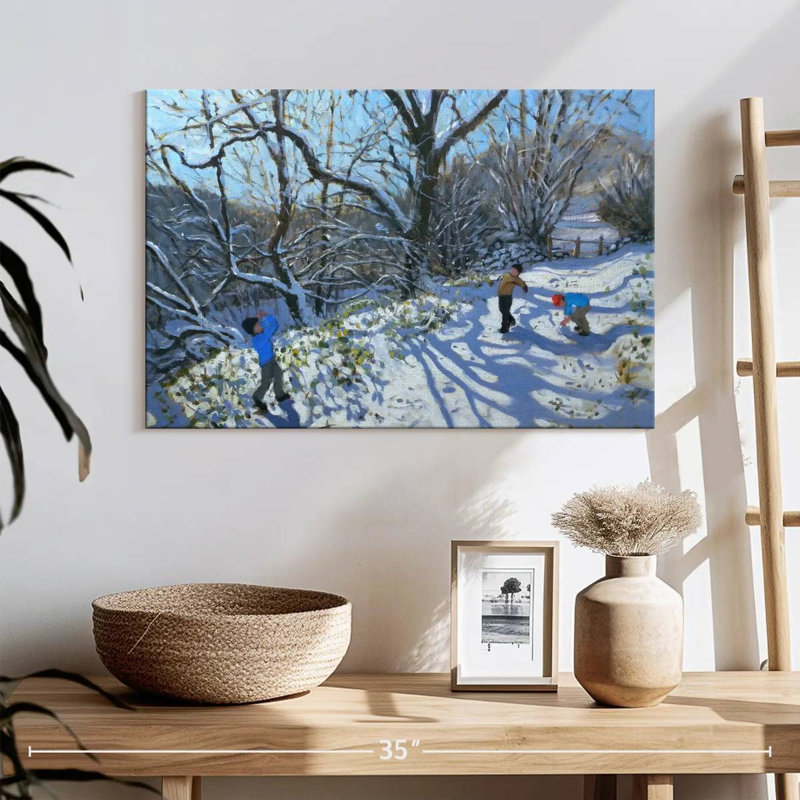Alvord Snowball Fight, 16" H x 24" W