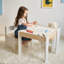Ensemble de table et de chaises multi-activités pour enfants avec plateau de table réversible et rangement Teamson Kids 2-en-1