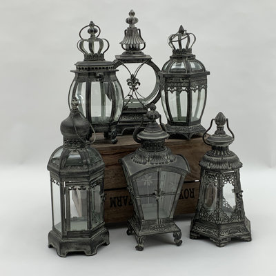 6 Piece Metal Lantern Set
