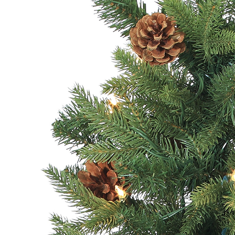 Potted 4' Pre-Lit Pine Tree
