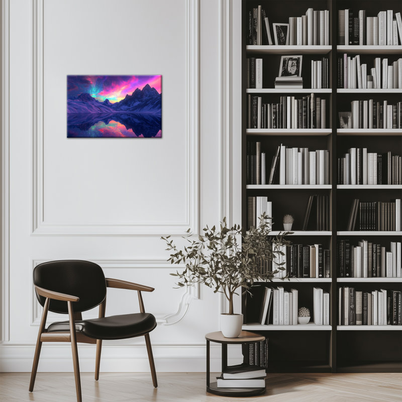 Grande aurore boréale, impression sur toile, paysage, impressions sur toile, aurores boréales, peinture sur toile, paysage abstrait, affiche pour salon, décoration murale prête à être accrochée, toile encadrée, 24 po x 36 po