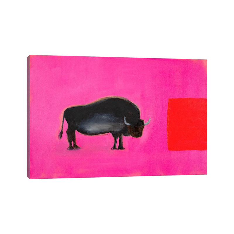 Bison by Andrew Squire - Wrapped Canvas Painting, 20.32 cm H x 30.48 cm W