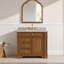Comptoir de meuble-lavabo en noyer clair de 36 po x P 21 po Joselle-132974939-132974950