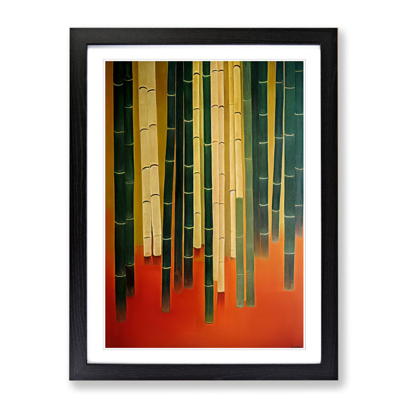 Bamboo Forest Vol.1 - Single Picture Frame Print, Black, 64cm H x 46cm W