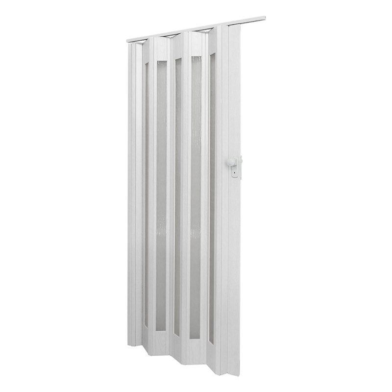 PVC/Vinyl Accordion Door, Left, White