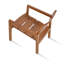 Chaise longue d'extérieur en teck Hrant