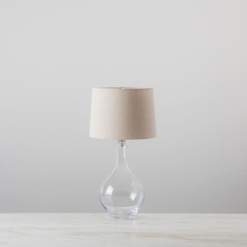 Warren Glass Lamp, 21.5" H x 7.75" W x 7.75" D