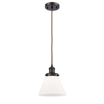 Mini-luminaire suspendu à cordon 1 lumière 8 po Ballston Urban Cone