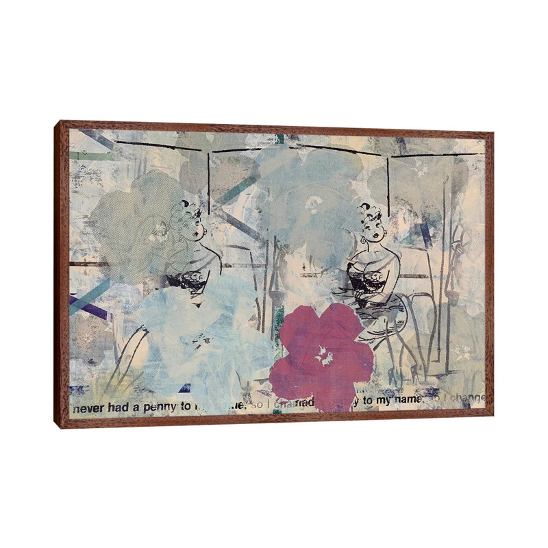 Flower Disaster With Playboy Cartoon by Taylor Smith - Print on Canvas, 45.72cm H x 66.04cm W x 3.81cm D