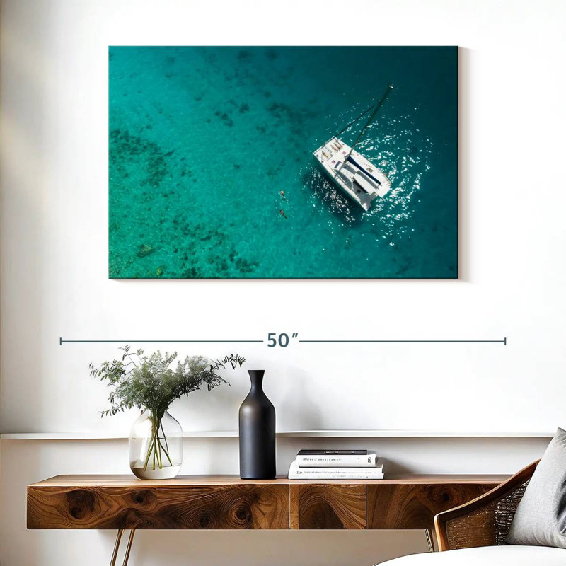 Mehar Catamaran Adrift, 26" H x 39" W