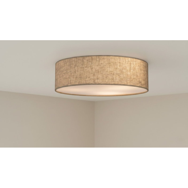 Linen Flush Mount, Oyster